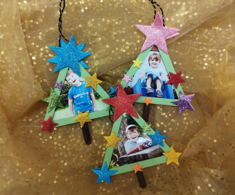 Selbstgebastelte Weihnachtsanhänger